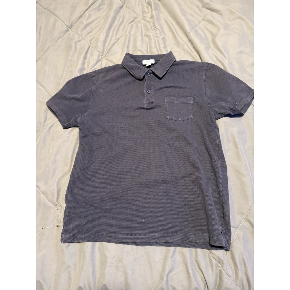 Sunspel Polo Shirt Men's Medium Black Cotton James Bond 007